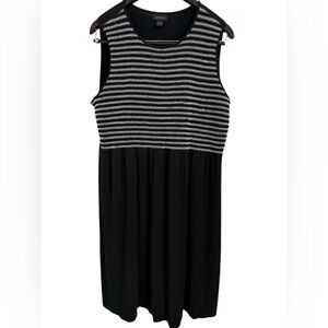 J. Jill Wearever Collection Dress Size Large Black Smocked front